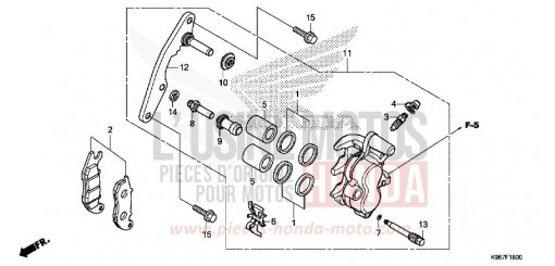 FRONT BRAKE CALIPER WW125AK de 2019